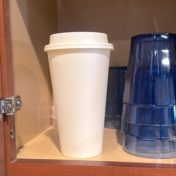 Cream Travel Mug with Lid - Picture 2 of 2